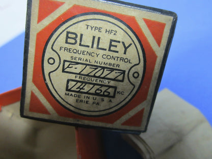 Bliley Electric Co. Wwii Quartz Crystal Frequency HF2 14368 Kc Box different frequency