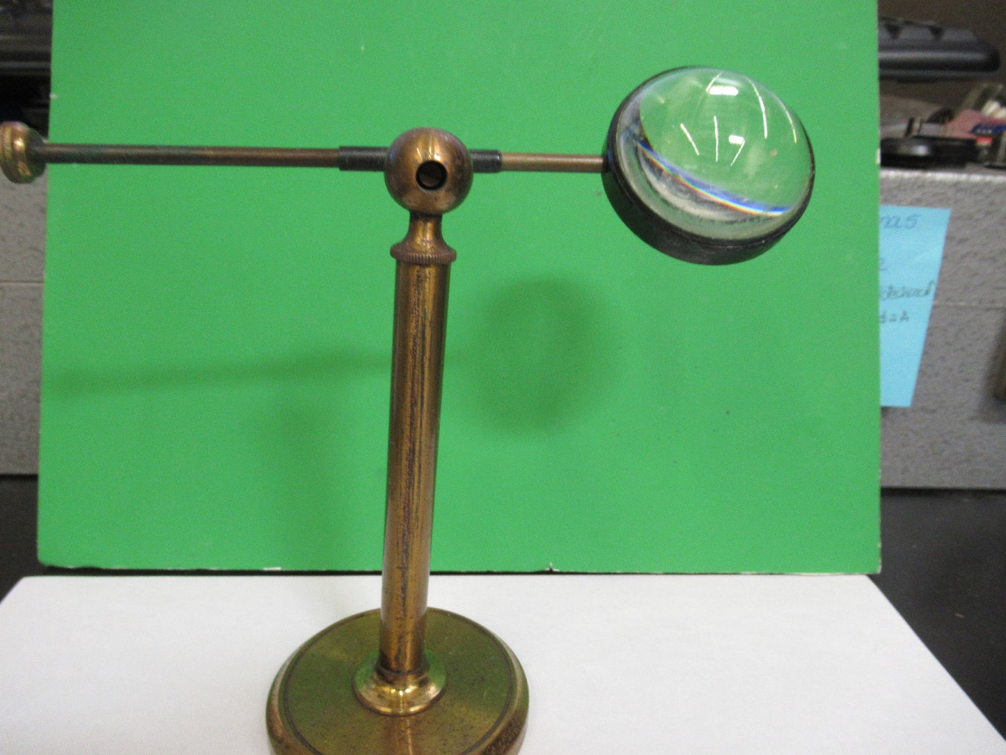 ANTIQUE BRASS MAGNIFIER LOUPE LENS COLLINS LONDON UK MICROSCOPE PART X3-B-16