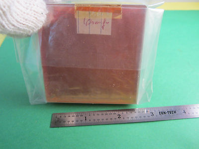 Optical Thick Glass Block Filter Orange Color Optics