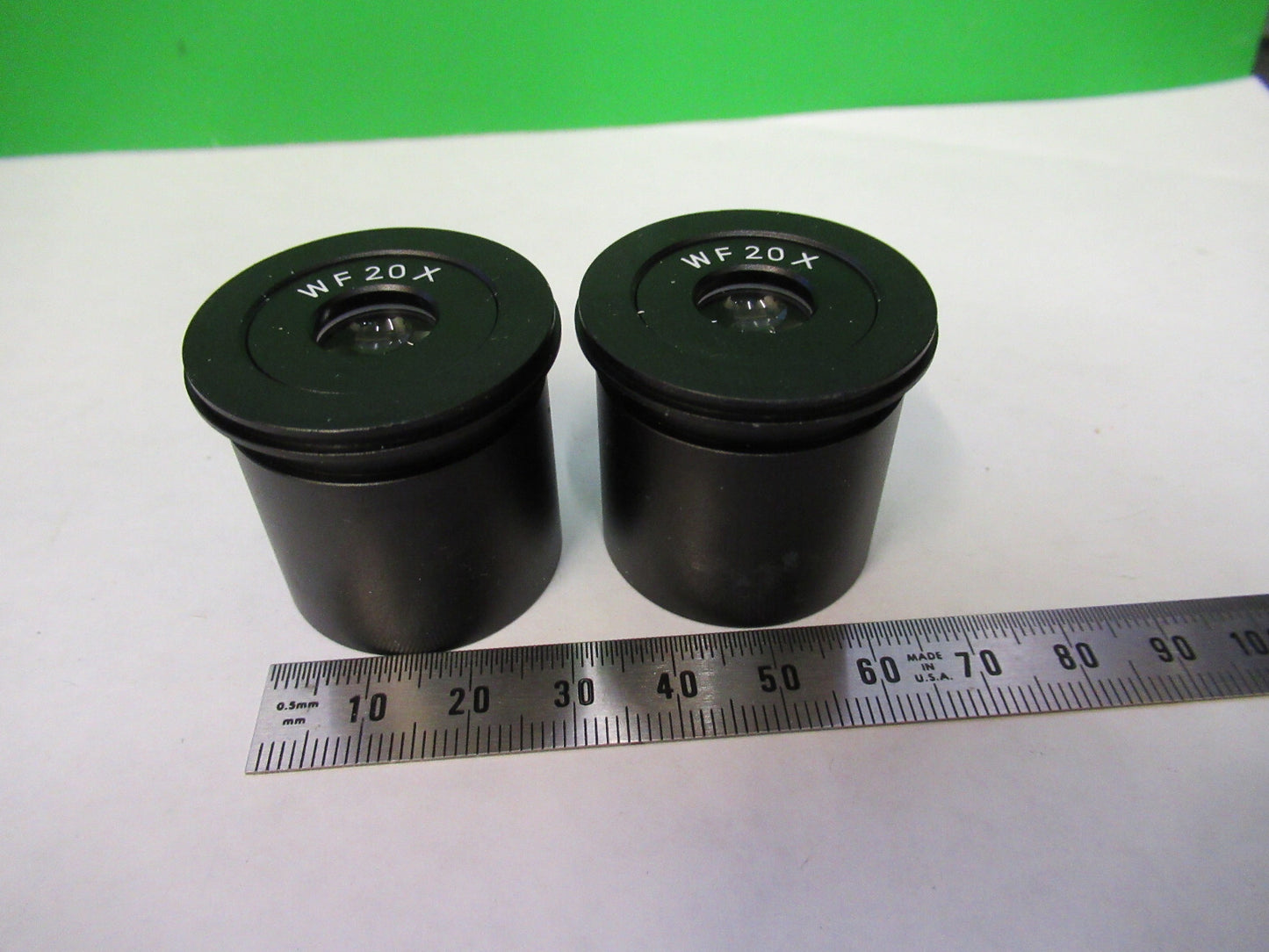 AMSCOPE PAIR WF 20X EYEPIECE OCULAR OPTICS MICROSCOPE PART AS PICTURED 82-A-54