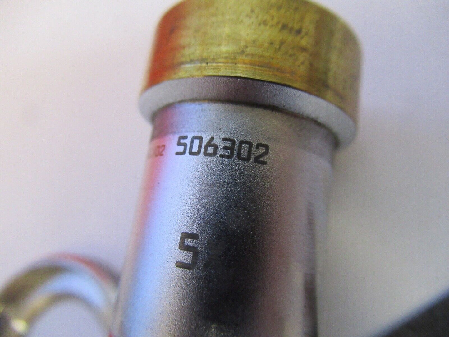 LEICA GERMANY 506302 5X INFINITY OBJECTIVE MICROSCOPE PART AS PICTURED &H6-A-27