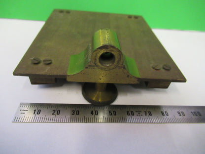 Antique Brass Stage Table Unknown Rare Microscope Part