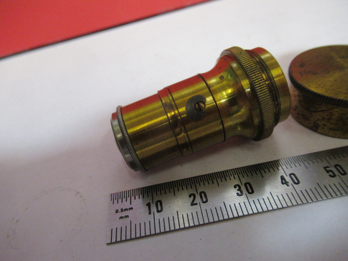ANTIQUE BRASS RJ BECK LONDON "1/12" OBJECTIVE MICROSCOPE AS PICTURED &F8-A-85