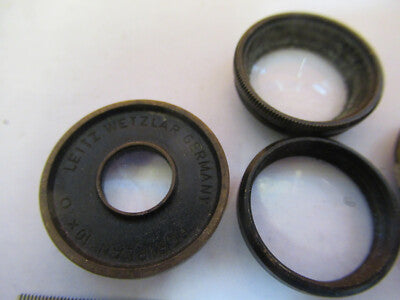 Antique Brass Mounted Lenses Lotmicroscope Part