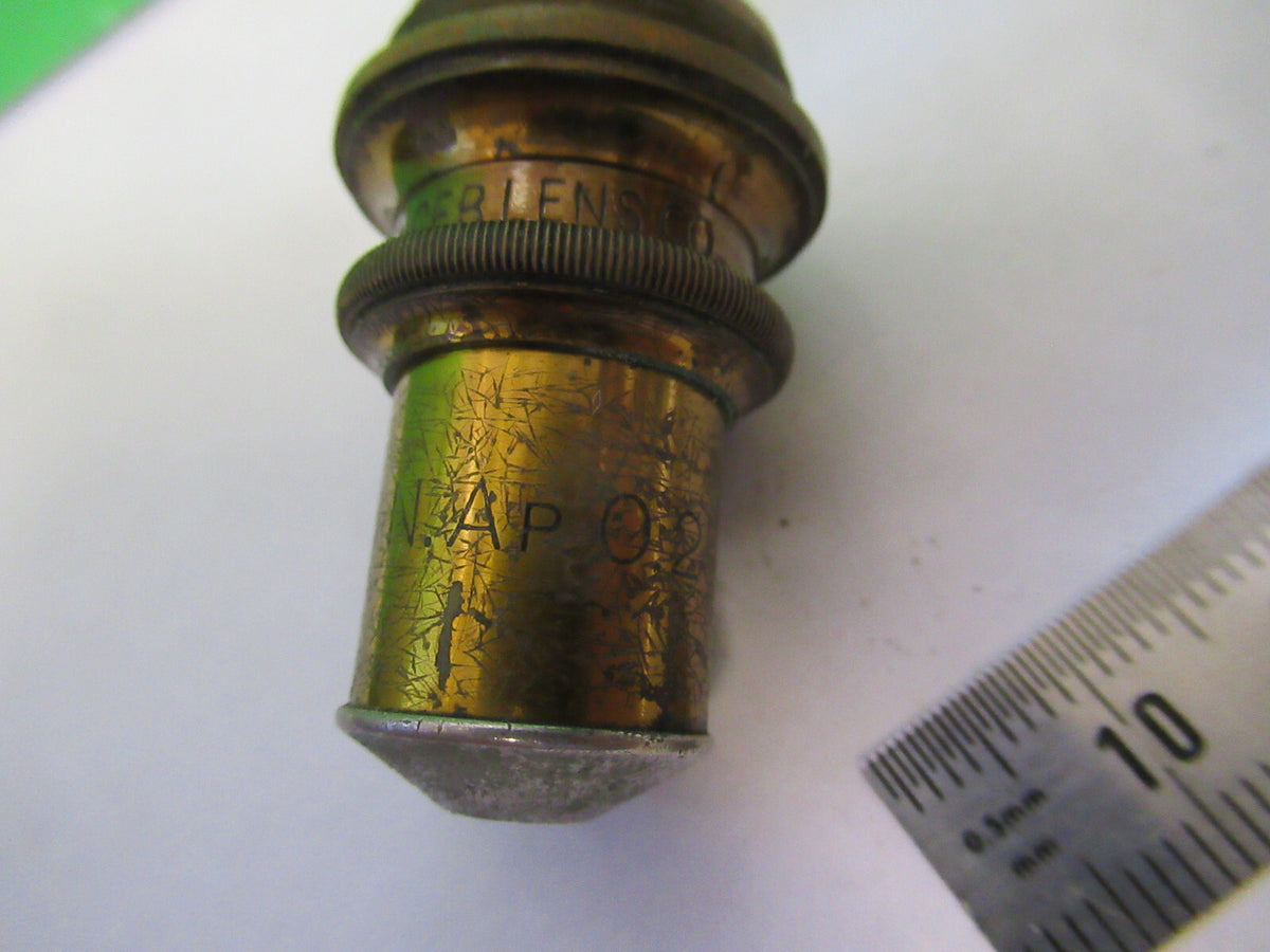 ANTIQUE BRASS SPENCER 10X OBJECTIVE MICROSCOPE PART AS PICTURED &S2-C-45