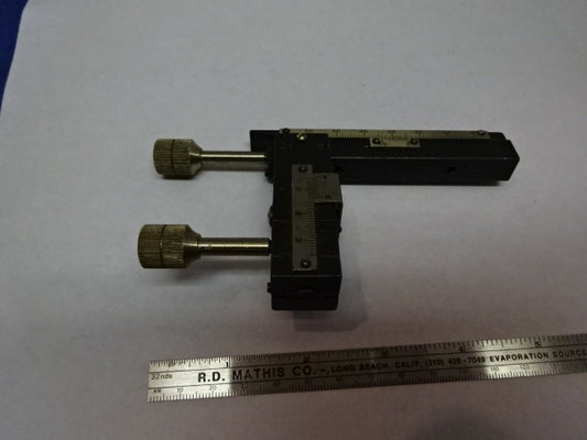 Vintage Brass Antique Clips Stage Micrometer Microscope AS IS