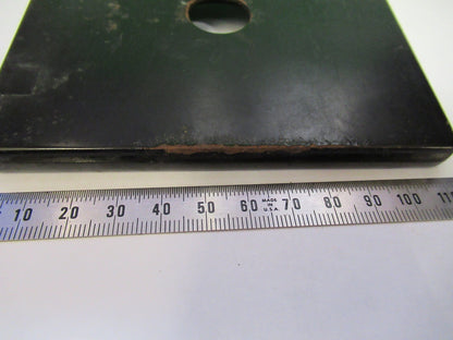 ANTIQUE BAUSCH LOMB METAL heavy STAGE TABLE MICROSCOPE PART AS PIC U9-A-28