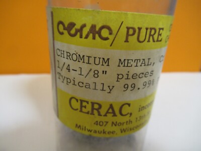 Chemical Chromium Metal Pieces Pure 100 Gr