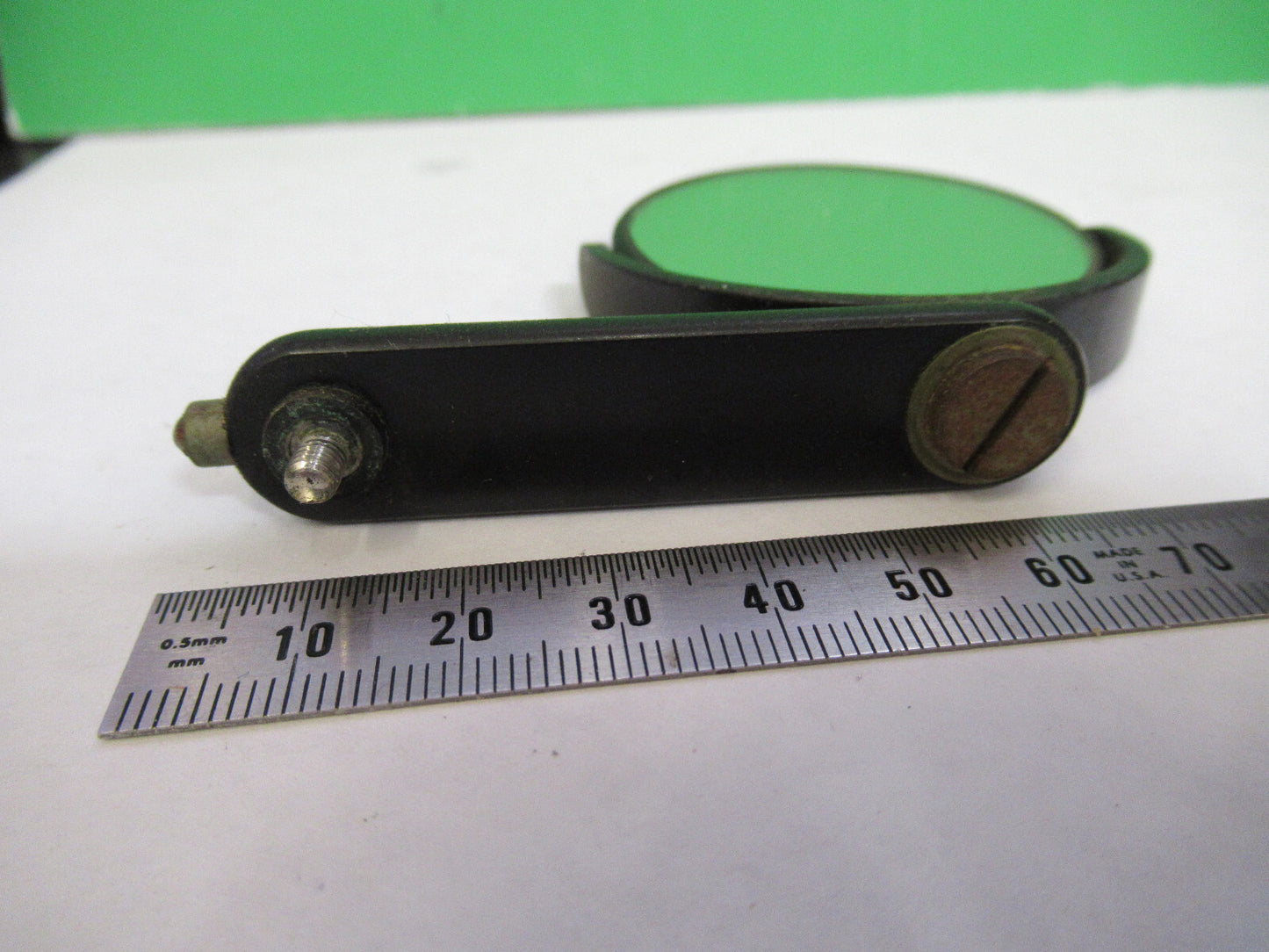 ANTIQUE BAUSCH LOMB MIRROR ASSEMBLY OPTICS MICROSCOPE PART AS PICTURED S7-A-06