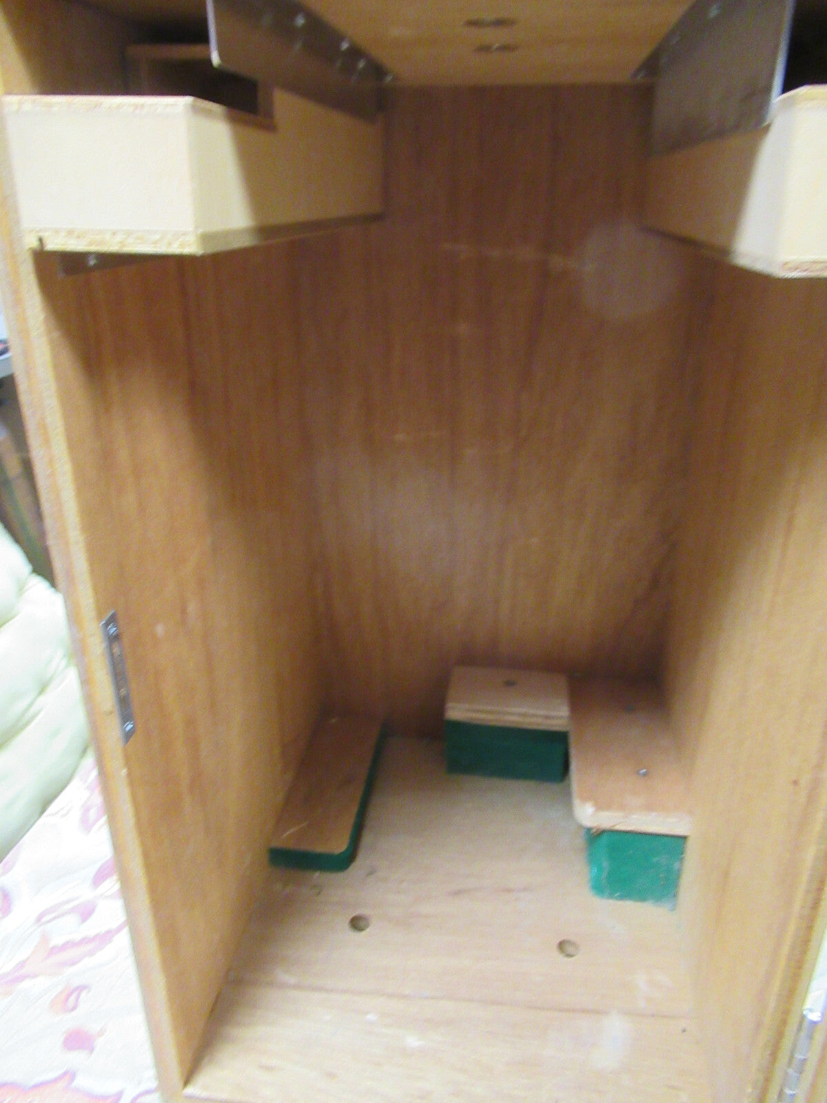 EMPTY WOOD CABINET for ANTIQUE CARL ZEISS GERMANY MICROSCOPE PART AS PICTURED