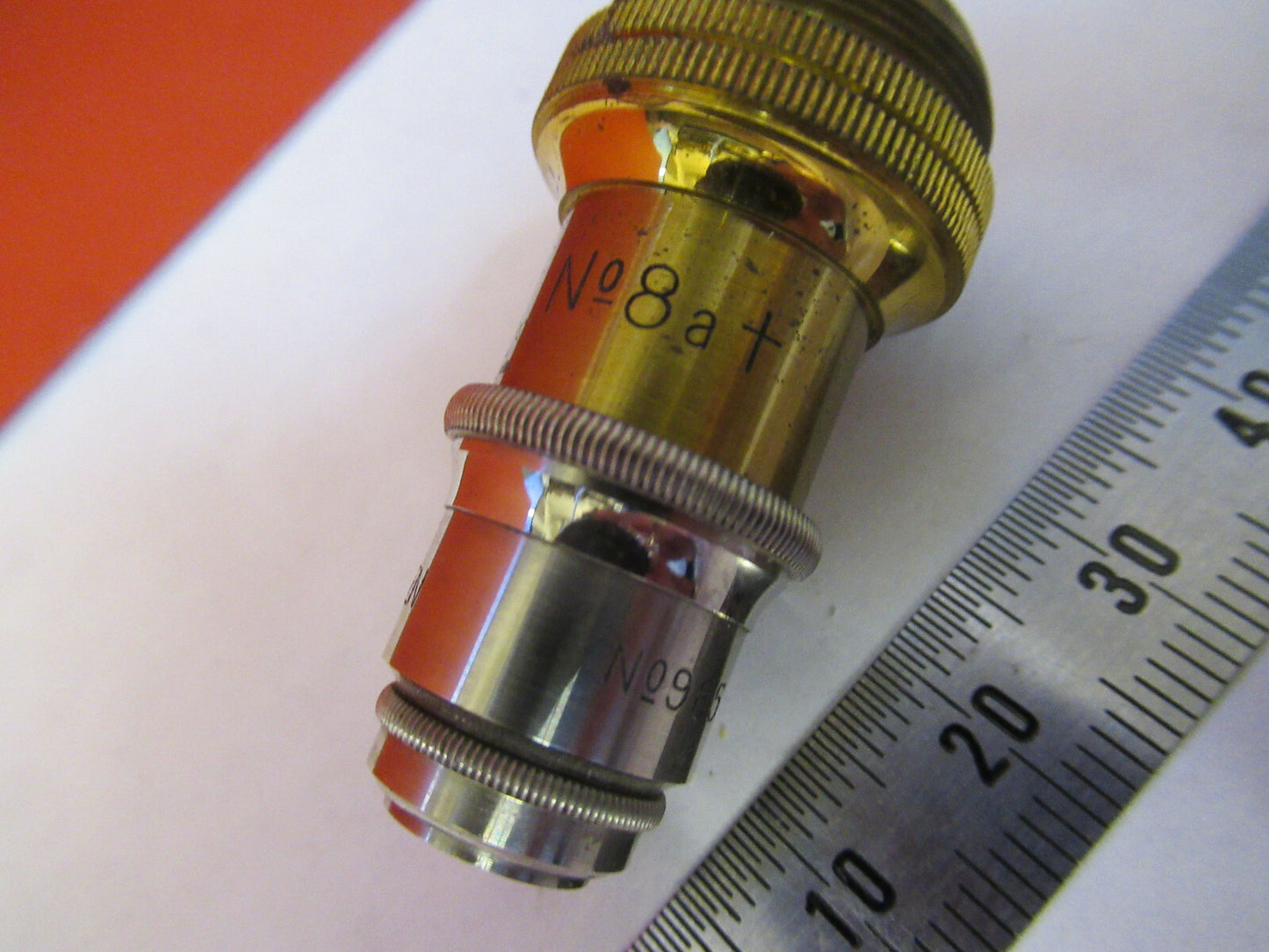 Antique Brass Charles Reichert Wien Austria Objective 8a Microscope Part