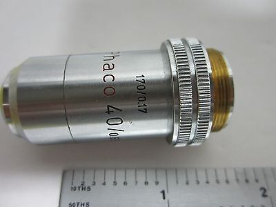 MIKROSKOPTEIL OBJEKTIV LEITZ DEUTSCHLAND PHACO 40X OPTICS AS IS BIN#H6-29