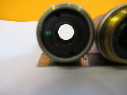 LOT BAUSCH LOMB OBJECTIVES OPTICS MICROSCOPE PART AS PICTURED S4-B-36
