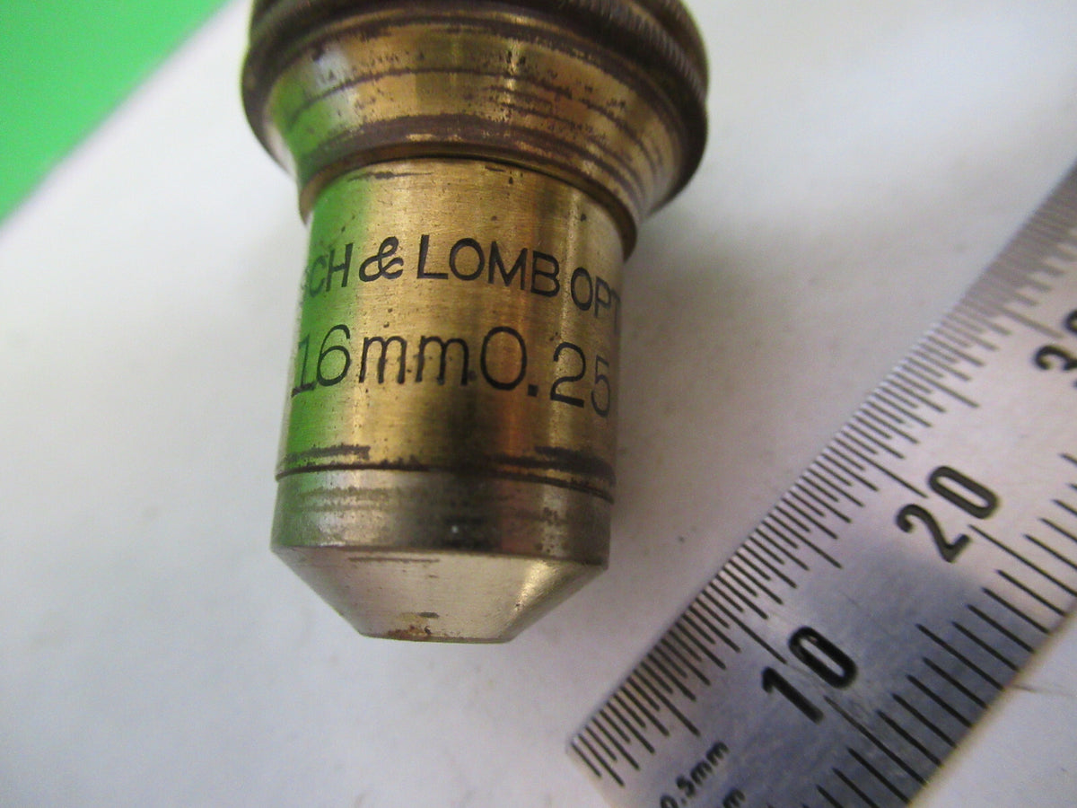 OBJECTIVE ANTIQUE BAUSCH LOMB 10X OPTICS MICROSCOPE PART AS PICTURED X2-A-94