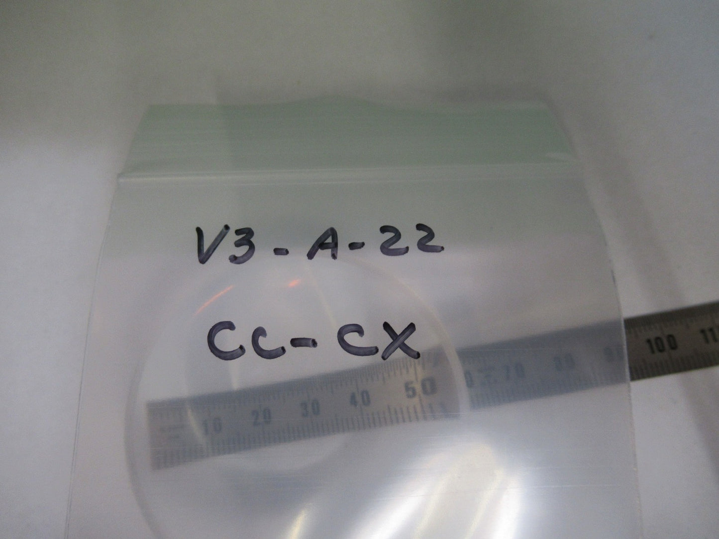 OPTICAL HIGH CONVEX CONCAVE LENS THICK GLASS MIL SPEC OPTICS AS PICTURED V3-A-22