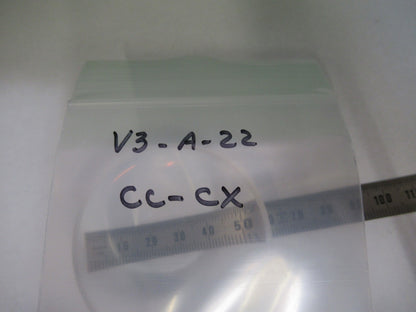 OPTICAL HIGH CONVEX CONCAVE LENS THICK GLASS MIL SPEC OPTICS AS PICTURED V3-A-22