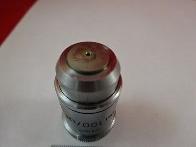 OBJECTIVE 100X /170 LEITZ GERMANY OPTICS MICROSCOPE PART AS PICTURED &J1-A-06