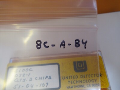 UDT UNITED DETECTOR TECHNOLOGY PHOTODIODE LOT 2 EA CHIPS LIGHT SENSOR &8C-A-84