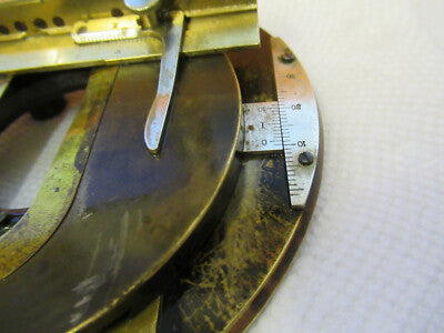 Antique Carl Zeiss AG Brass Xy Pol Stage Rare Microscope Part