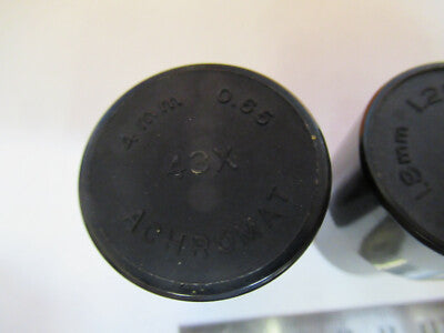 LOT BAUSCH LOMB EMPTY PLASTIC OBJECTIVE CANISTER MICROSCOPE PART AS PIC W3-B-28