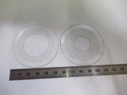 AUS JENA GERMANY LOT GLASS PLATES STAGE MICROSCOPE PART AS PICTURED T2-A-39