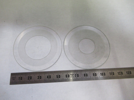 AUS JENA GERMANY LOT GLASS PLATES STAGE MICROSCOPE PART AS PICTURED T2-A-39