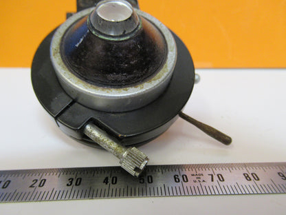 COOKE UK ENGLAND CONDENSER + IRIS + HOLDER MICROSCOPE PART AS PICTURED Y2-A-27