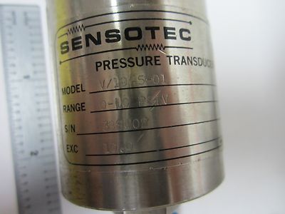 SENSOTEC PRESSURE TRANSDUCER 10 PSI AS IS BIN#J2-18