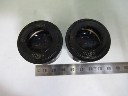 OLYMPUS JAPAN PAIR EYEPIECES WF10X OPTICS MICROSCOPE PART AS PICTURED X4-A-33