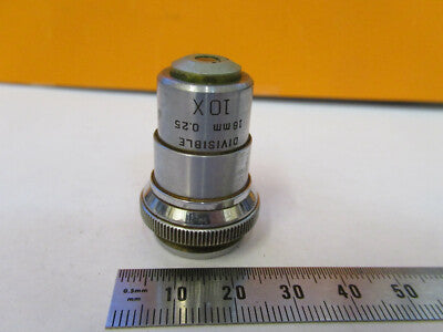 VINTAGE BAUSCH LOMB 10X OBJEKTIVE OPTIK MIKROSKOPTEIL WIE ABGEBILDET P4-A-88