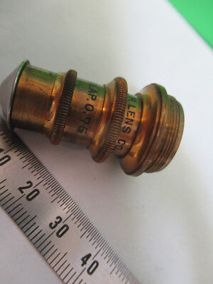 Antique Brass Spencer Lens Co. 62X Lens Objective Microscope Part