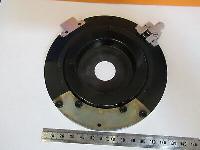 ANTIQUE LEITZ WETZLAR ROTABLE POLARIZATION MICROSCOPE STAGE AS PICTURED #P4-B-14