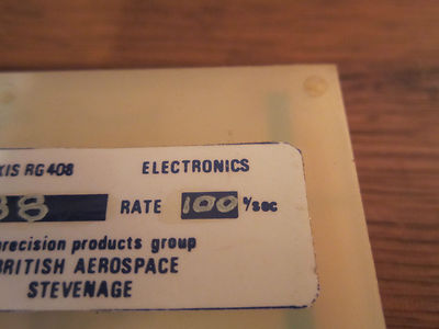 BRITISH AEROSPACE TWO AXIS GYROSCOPE RG408 100 DEGREE / SECOND