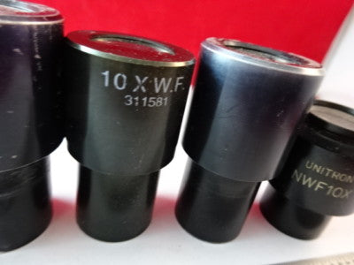 Lot Eyepieces Optical American Optical Co. Bl Microscope Part Optics AS IS