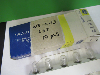 LAMP BULB GE LOT 10 PIECES 1818 MODEL AS PICTURED W3-C-13