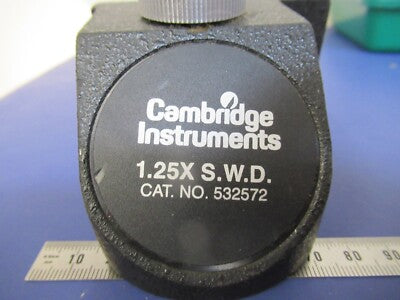 CAMBRIDGE INSTRUMENTS 1.25X S.W.D. 532572 STEREO OBJECTIVE AS PICTURED &9-A-43