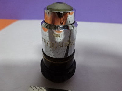 CARL ZEISS GERMANY OBJECTIVE PLAN 10X OPTICS MICROSCOPE PART AS PICTURED &Z4-16
