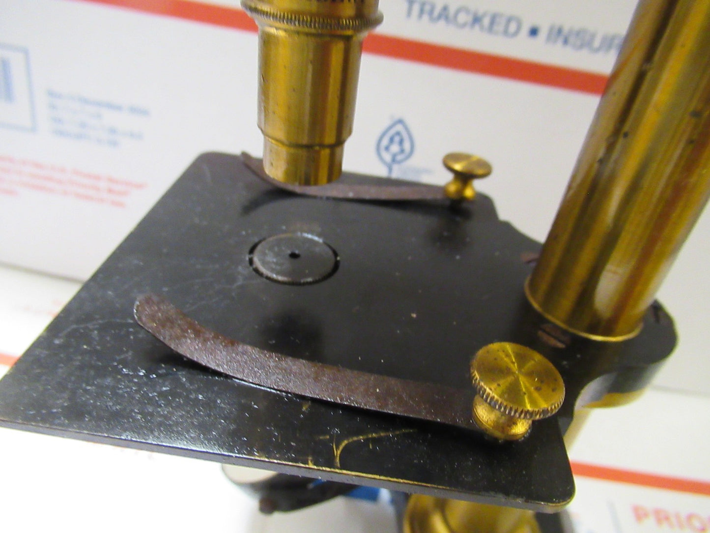 BRASS ANTIQUE SEIBERT GERMANY RARE MICROSCOPE  AS PICTURED LOB-PARYLE