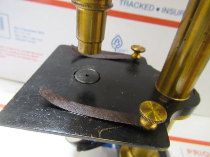 BRASS ANTIQUE SEIBERT GERMANY RARE MICROSCOPE  AS PICTURED LOB-PARYLE