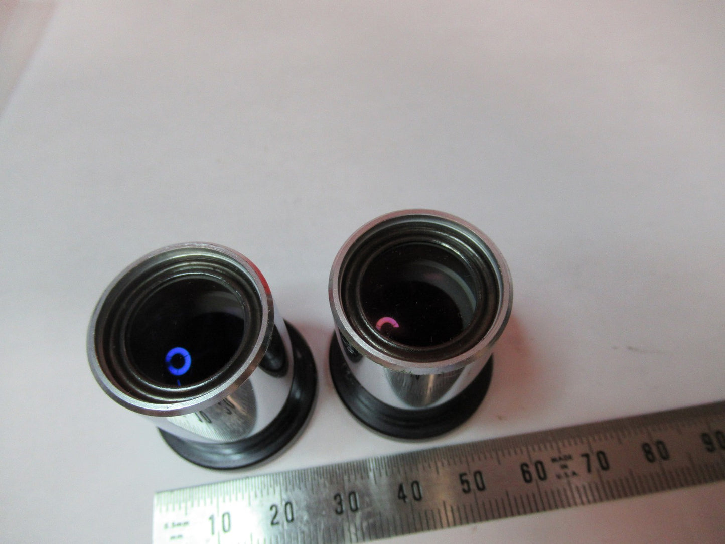 WILD HEERBRUGG SWISS 10X EYEPIECE PAIR MICROSCOPE PART AS PICTURED T7-A-63
