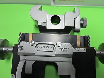 MICROSCOPE PART REICHERT AUSTRIA ZETOPAN STAGE SLIDE MICROMETER AS PICTURED B#29