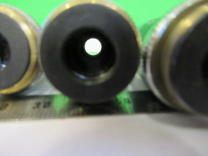 LOT 4 EA GENERIC OBJECTIVE OPTICS MICROSCOPE PART AS PICTURED &R3-B-14