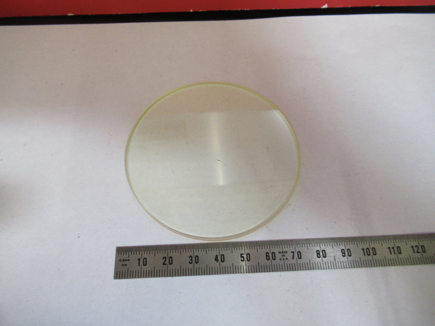 OPTICAL FLAT SPECIAL YELLOW TINT GLASS WINDOW OPTICS S4-B-61