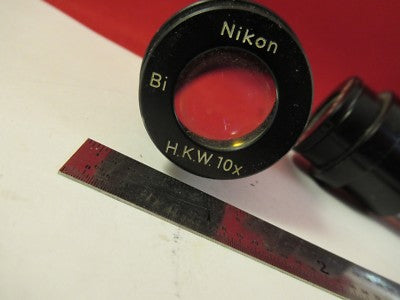 Nikon Japan Pair Eyepiece Hkw 10X Bi Optics Microscope Part