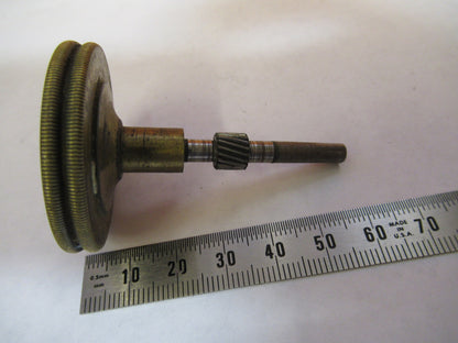 Antique Brass Bausch & Lomb Knob Gross Adjust Microscope Part