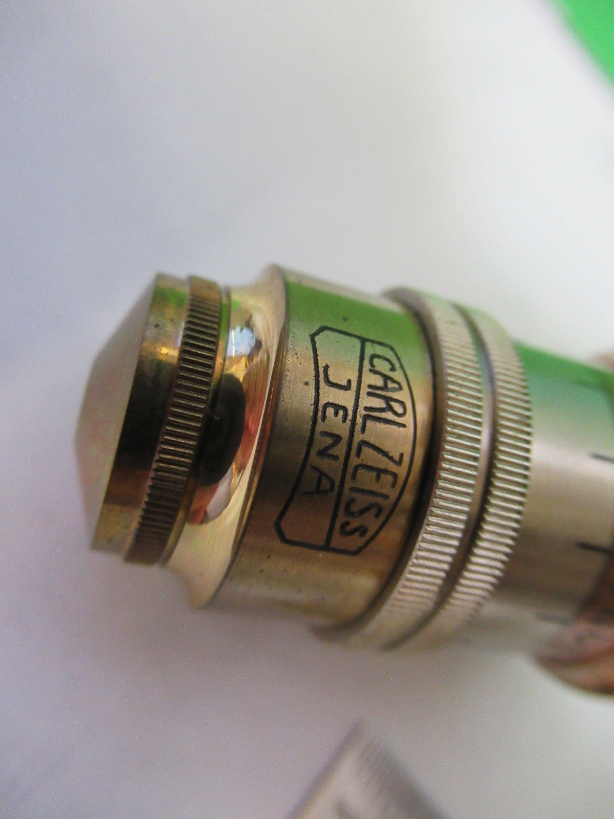 ANTIQUE BRASS OBJECTIVE CARL ZEISS 1903 RARE IRIS OPTICS MICROSCOPE PART F3-B-19
