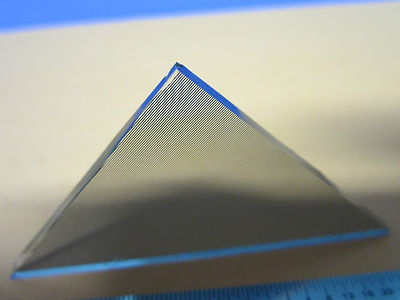 OPTICAL GLASS TRIANGLE CROSS PATTERNED  LASER OPTICS #D7-85