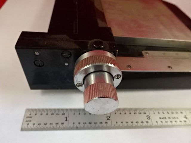 MICROSCOPE PART OLYMPUS JAPAN STAGE SPECIMEN TABLE MICROMETER AS IS #M6-A-58