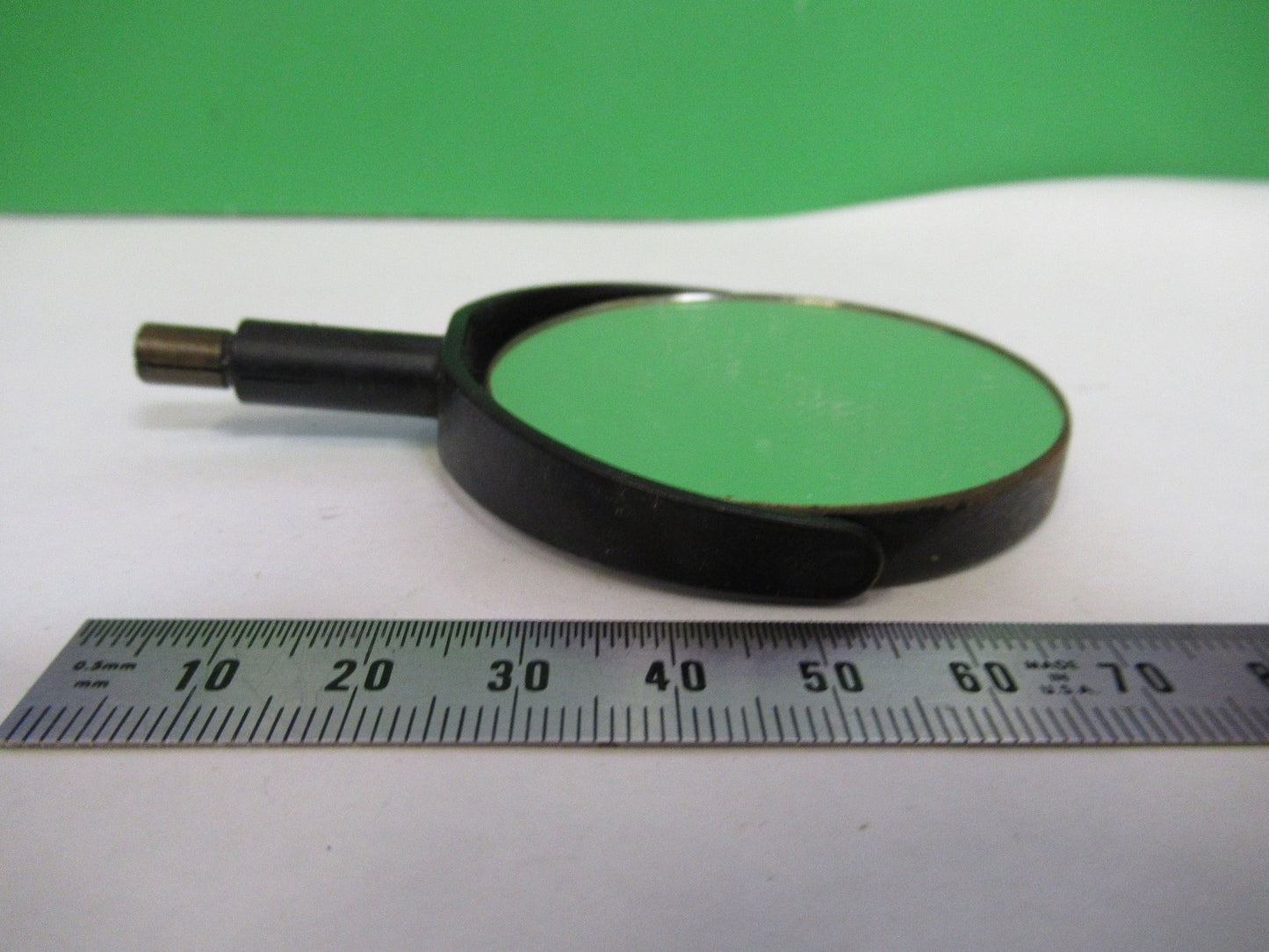 ANTIQUE BAUSCH LOMB MIRROR ASSEMBLY OPTICS MICROSCOPE PART AS PICTURED  V3-A-53