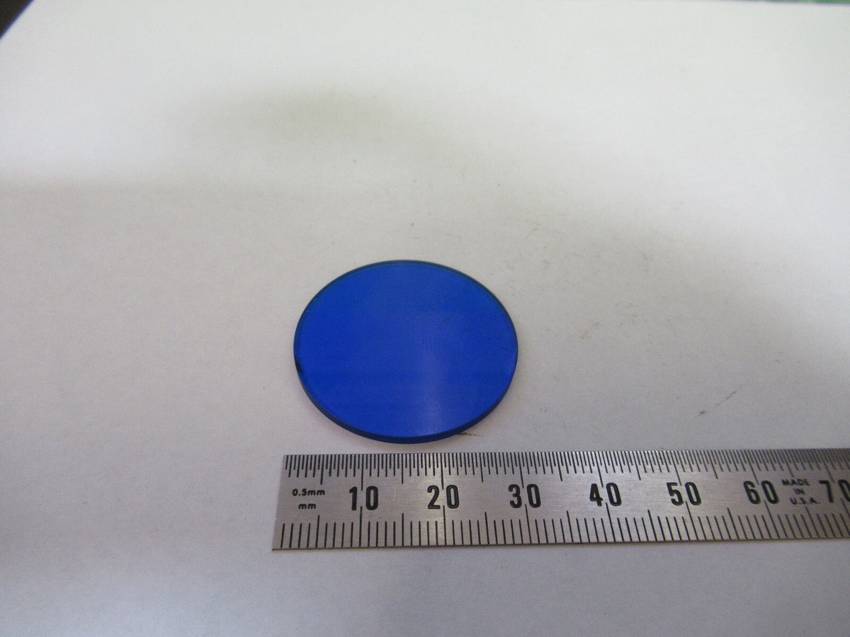 OLYMPUS JAPAN BLUE GLASS FILTER OPTICS MICROSCOPE PART PICTURED R2-B-01